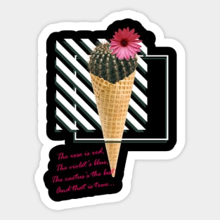 Cactus Ice Cream Sticker